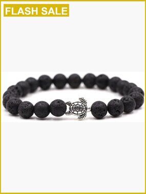 8mm Natural Stone Sea Turtle Stretch Bracelet Healing Crystal